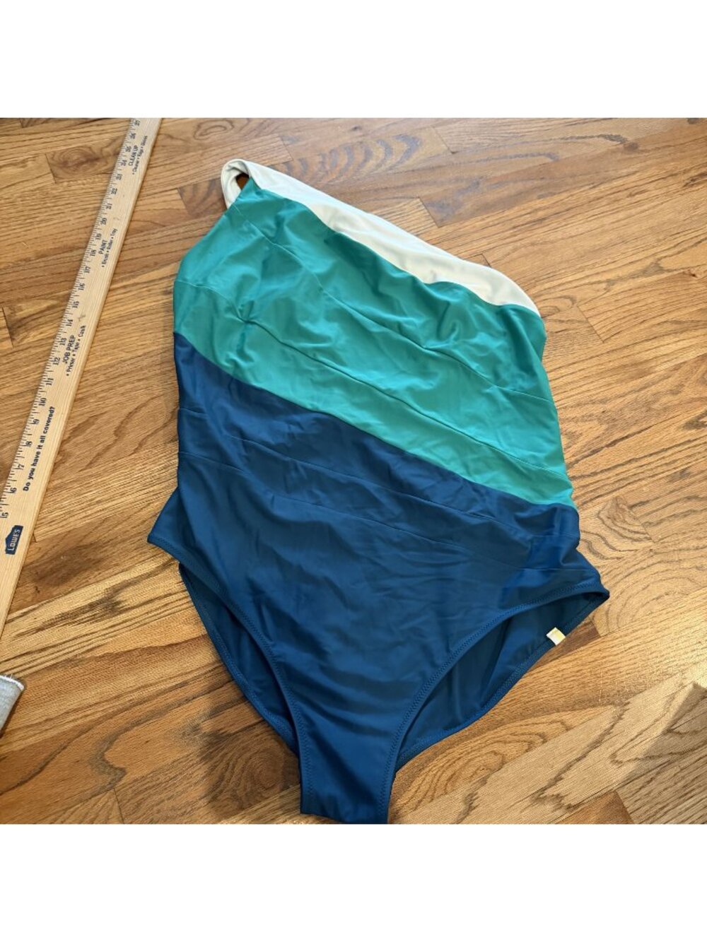 SUMMERSALT WOMENS ONE SHOULDER GREEN ONE PIECE BATHING SUIT SIZE 20